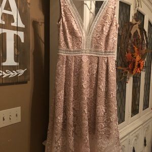Blush lace dress